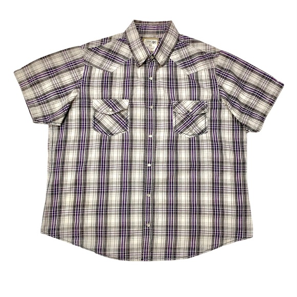 Vintage Plaid Tartan Print Top - Picture 1 of 3
